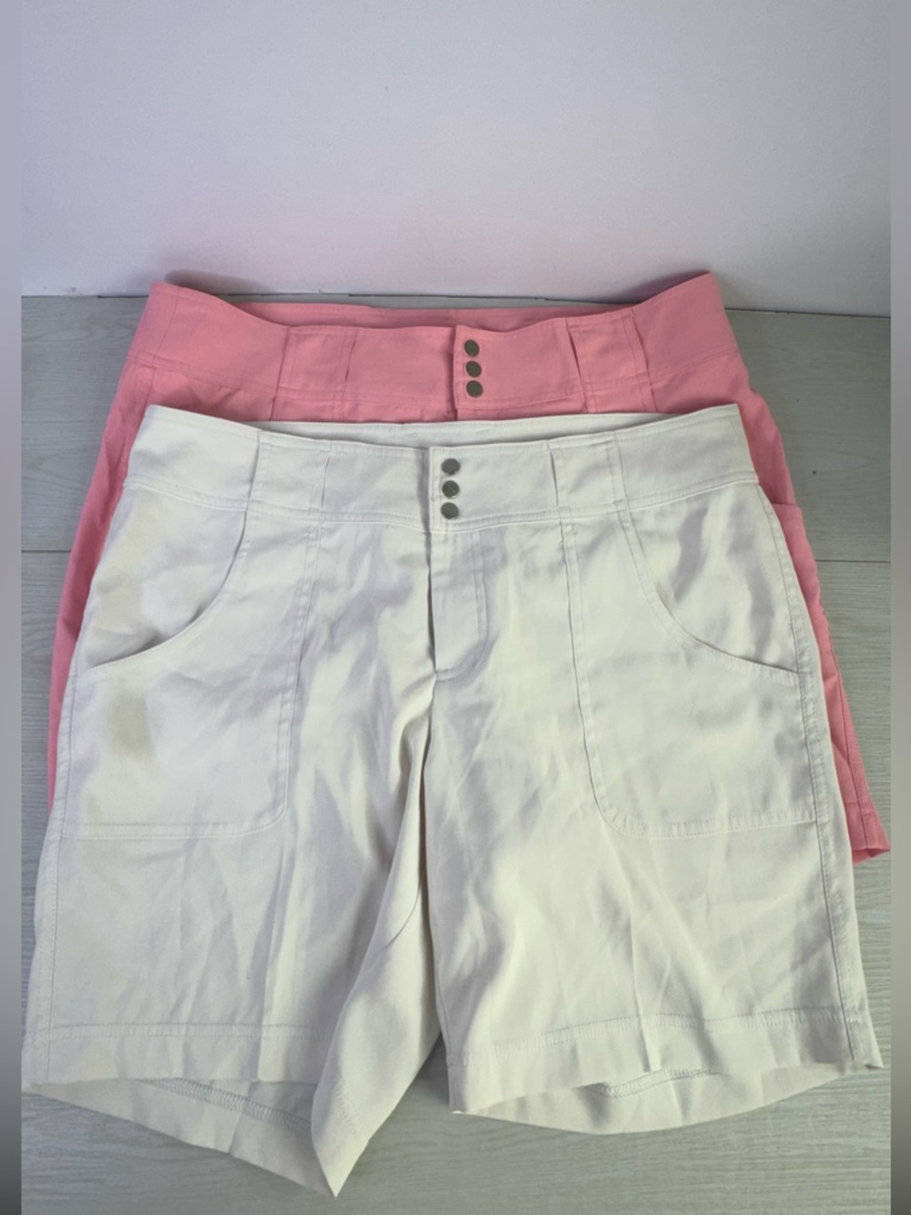 Jofit  Golf Shorts size 10  Lot of 2 Pink /white